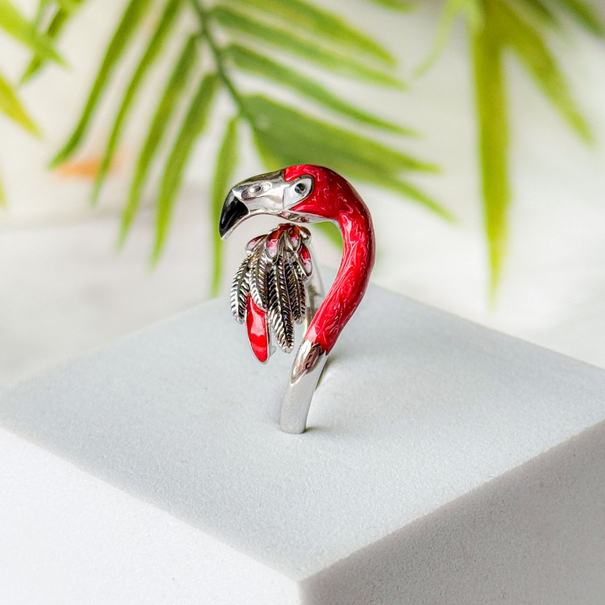 Statement Flamingo Rings