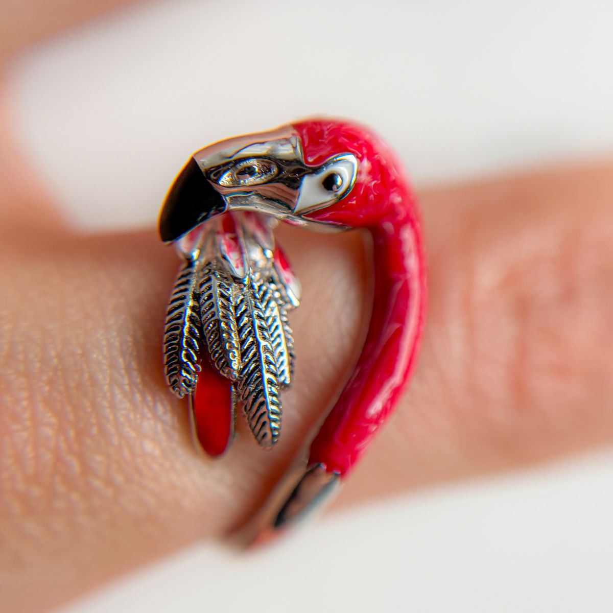 Statement Flamingo Rings