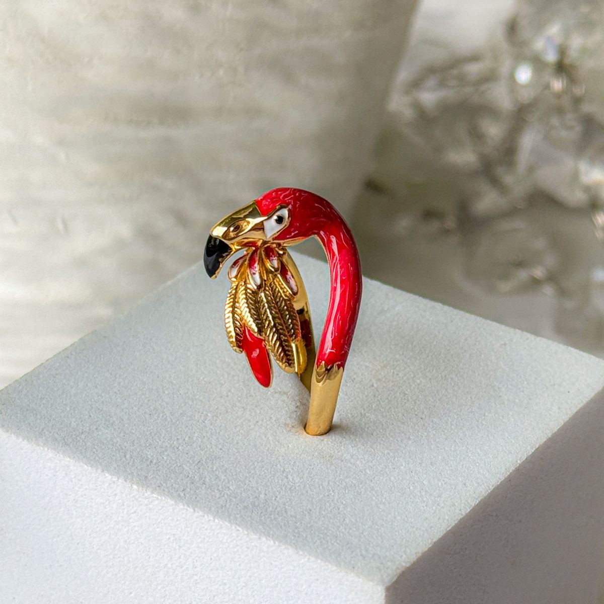 Statement Flamingo Rings