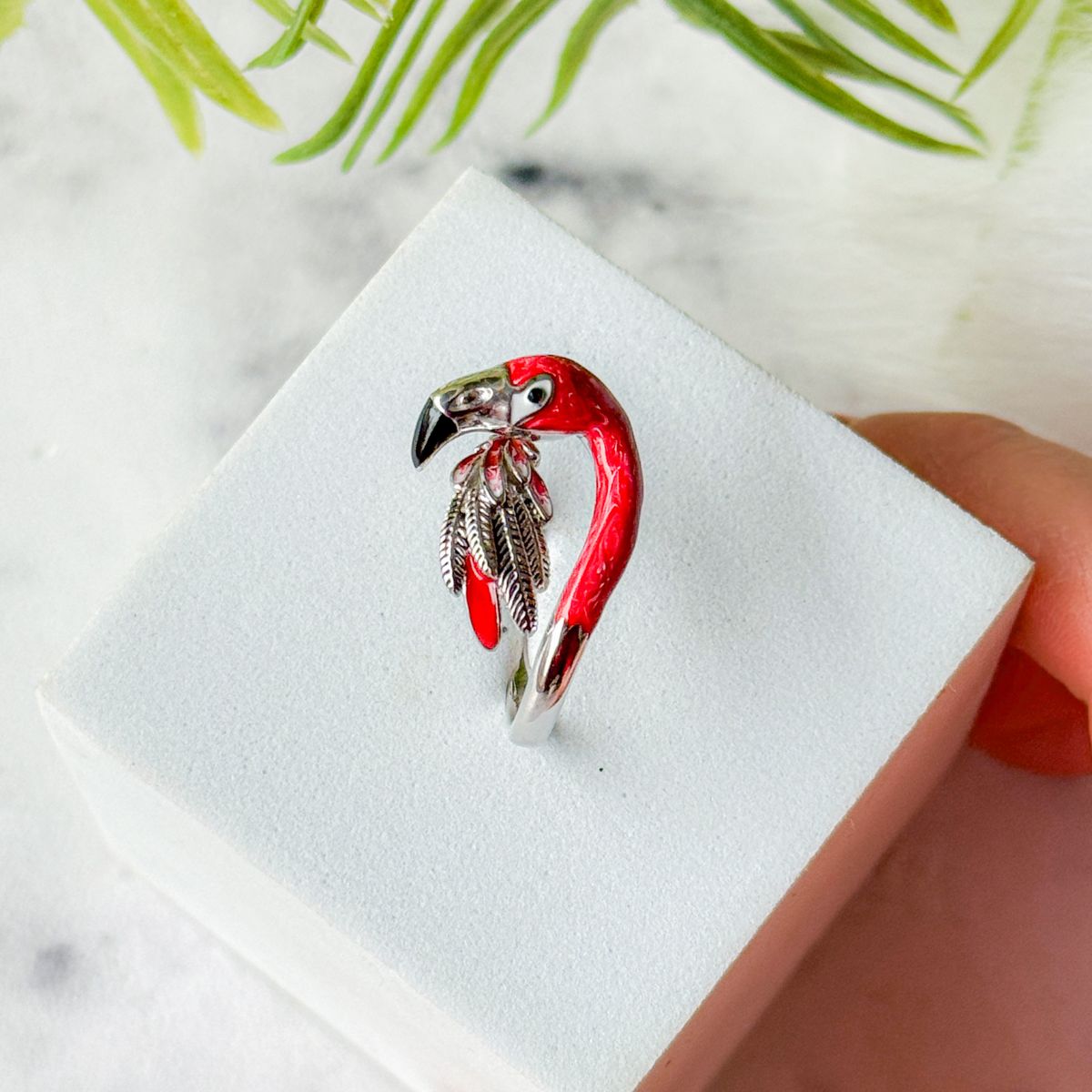 Statement Flamingo Rings