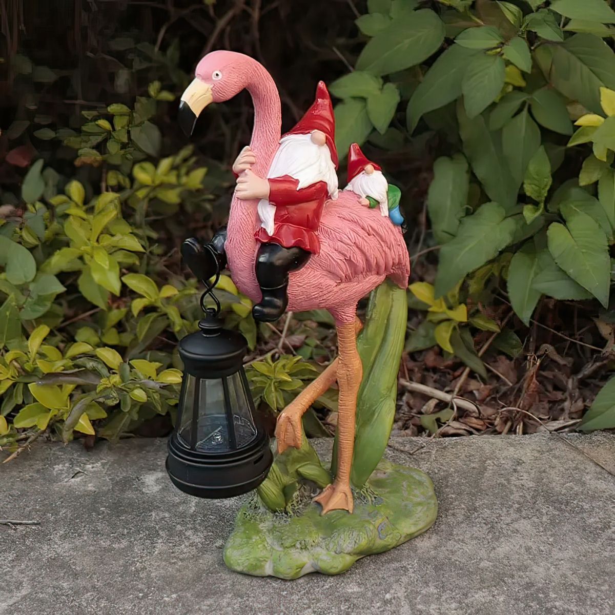 Flamingo Gnome Lantern